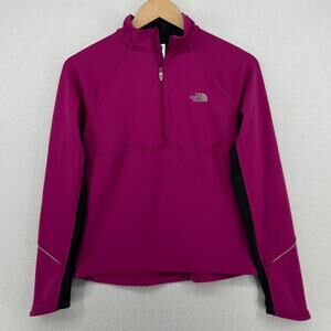 THE NORTH FACE Sweatshirt Womens XS Flight Series Fleece Running 1/4 Zip Pink
